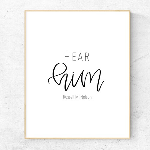 Hear Him LDS Wall Art Printable Quote LDS Printable LDS - Etsy