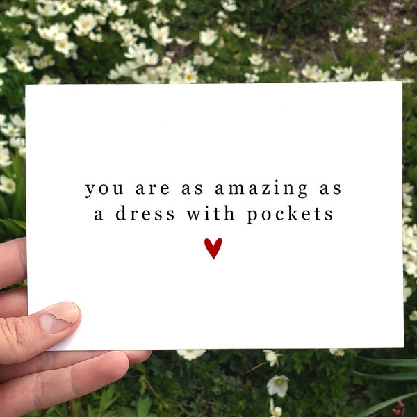 You Are As Amazing As A Dress With Pockets Card, Instant Download Card, Funny Best Friend Birthday Card, Gift For Friend, Just Because Card