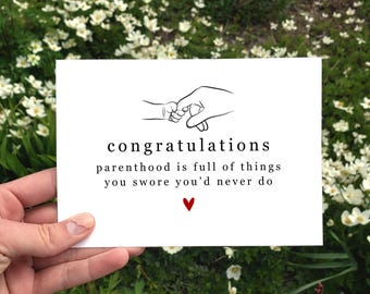 Carte imprimable baby shower, carte parentalité, carte drôle de nouvelle maman, carte de félicitations pour nouveau bébé, cadeau de grossesse, carte drôle de nouveaux parents