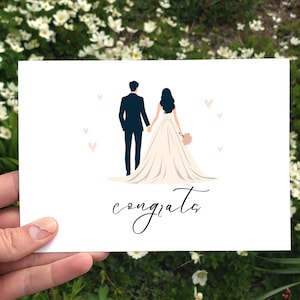 Carte de félicitations de mariage imprimable, carte de fiançailles, félicitations aux mariés, carte de M. et Mme, carte de mariage, carte mari femme, jeunes mariés