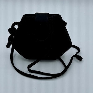Vintage Black Hexagon Bag