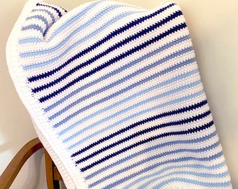 Beach Blues Baby Blanket Crochet Pattern