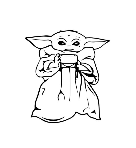 Baby Yoda svg/png file | Baby Yoda Mug Decal svg/png | Baby Yoda Soup Mug  svg/png | Cricut svg/png files
