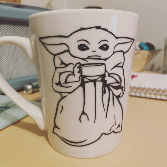 Baby Yoda svg/png file | Baby Yoda Mug Decal svg/png | Baby Yoda Soup Mug  svg/png | Cricut svg/png files