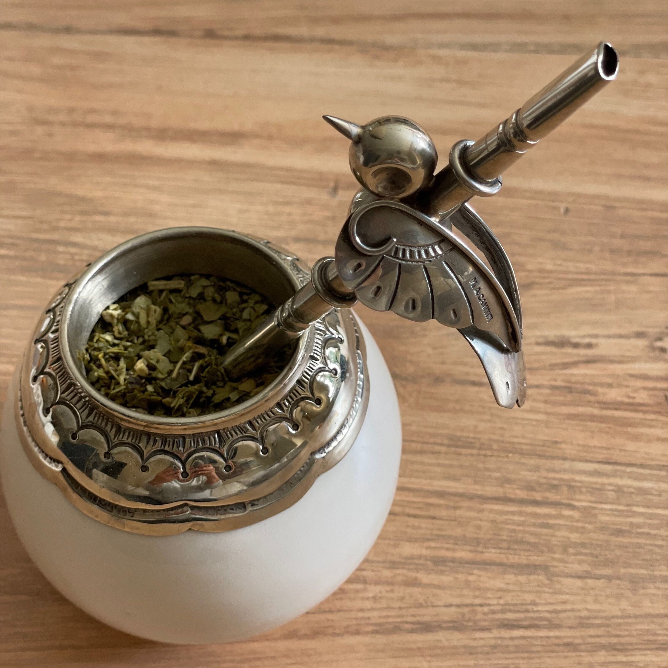 Not quite enough yerba to fill the mate :/ Stanley cup lid came in clutch :  r/yerbamate