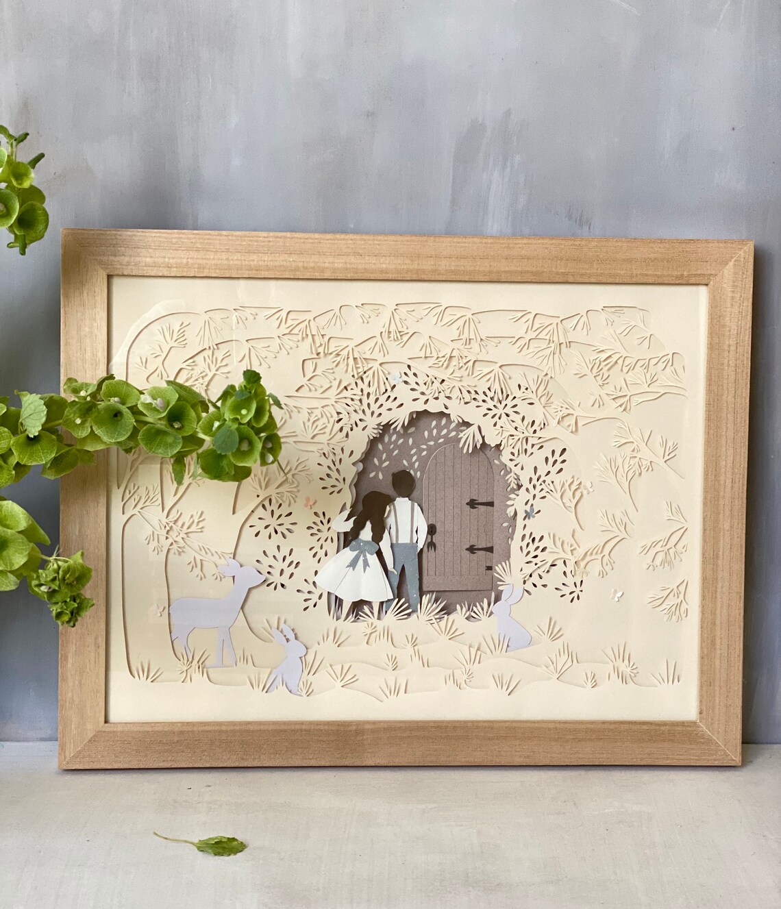 Papercut Wall Art Decor Handmade Framed Art Nursery Decor Etsy