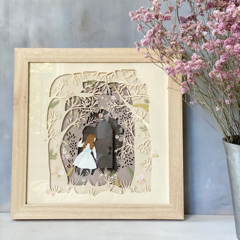 Papercut Wall Art Wall Decor Handmade Framed Art Nursery Etsy