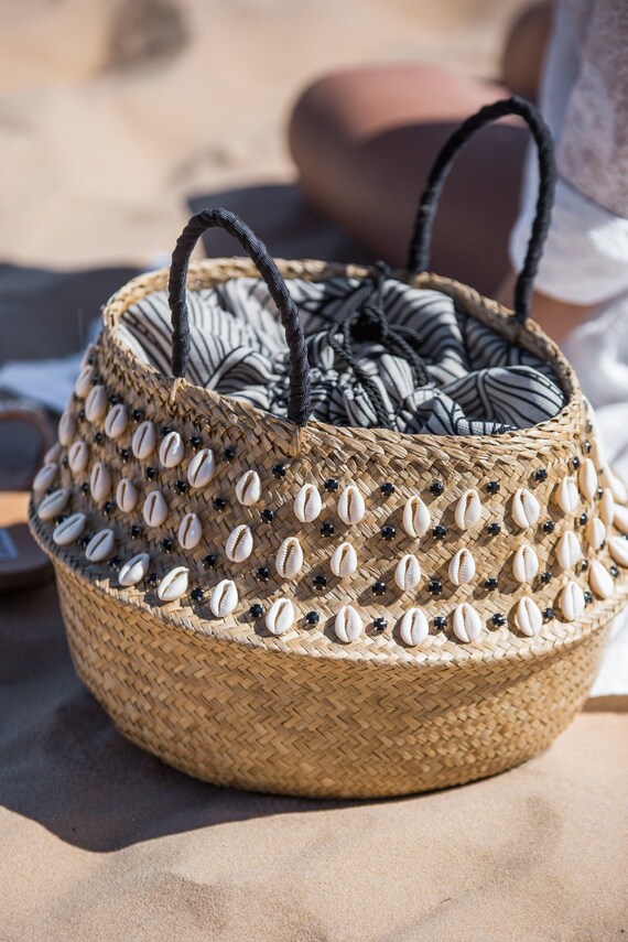 Raffia Beach Tote Sustainable Beach Bag Gift for Her - Etsy