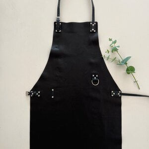 Argentine BBQ Gift Set, Leather Apron, Grill Accessories, Personalized Black Apron