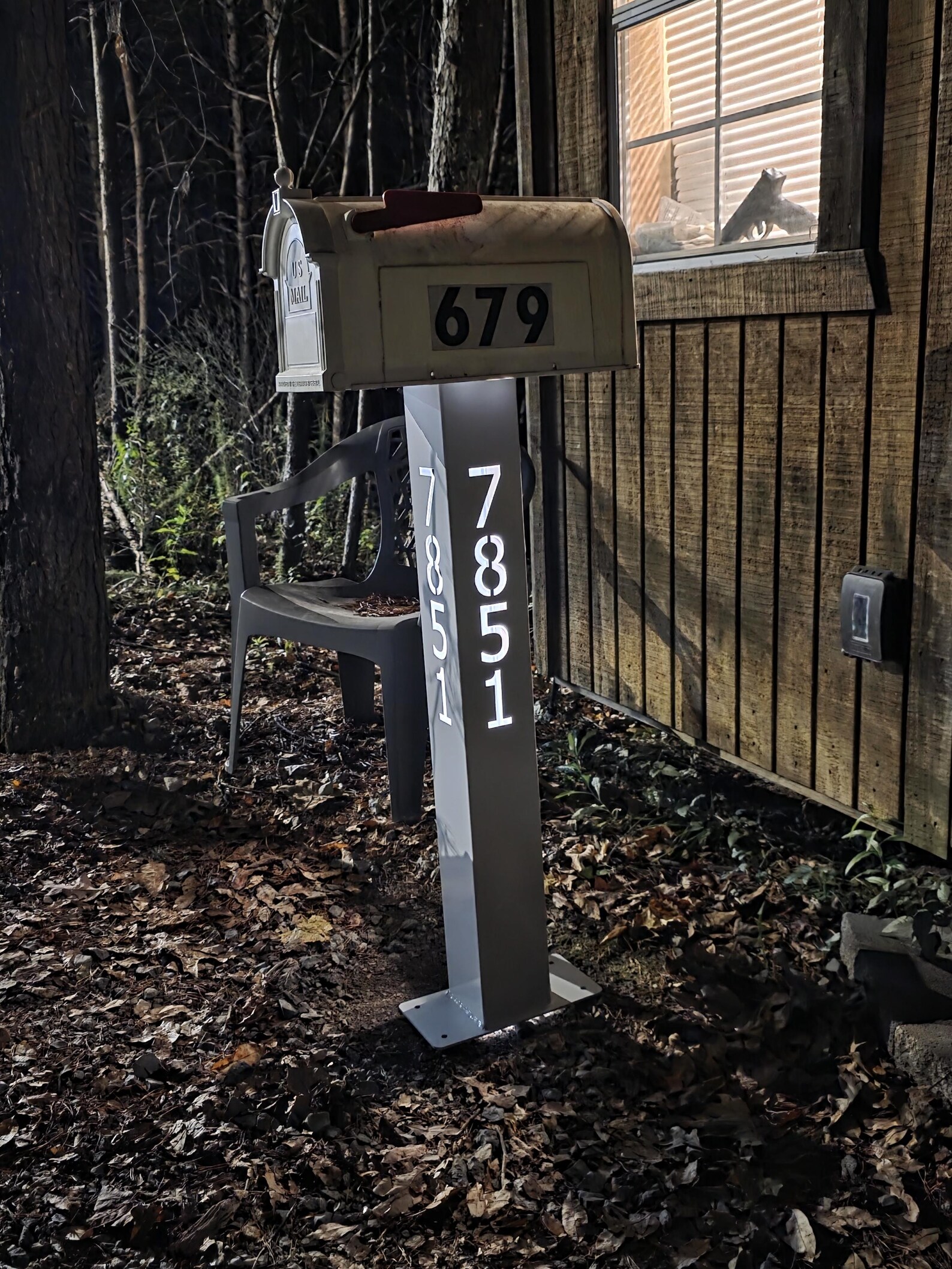 Personalized Metal Mailbox Post, Address Column, Custom House Number ...