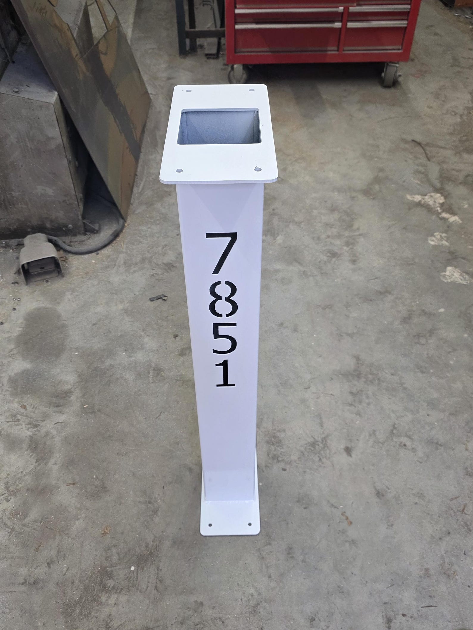 Personalized Metal Mailbox Post, Address Column, Custom House Number ...
