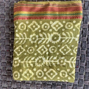 Indian Mud Print Cotton Pareo | Hand Block Printed Sarong | Women's Fashion Scarf