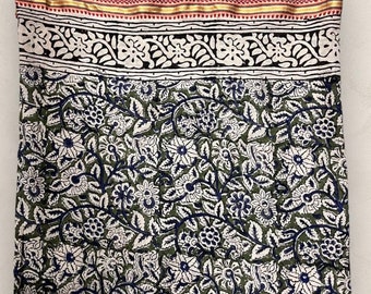 Multicolour Beautiful Indian Hand Made Cotton Pareo,Hand Block Print Sarong,Womens Wear Scarves, Decorative Dupatta