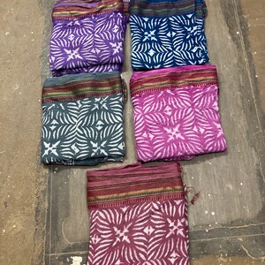 Set of 5 Indian Hand Block Printed Cotton Pareo | Sarong & Women&#39;s Wear Dupatta