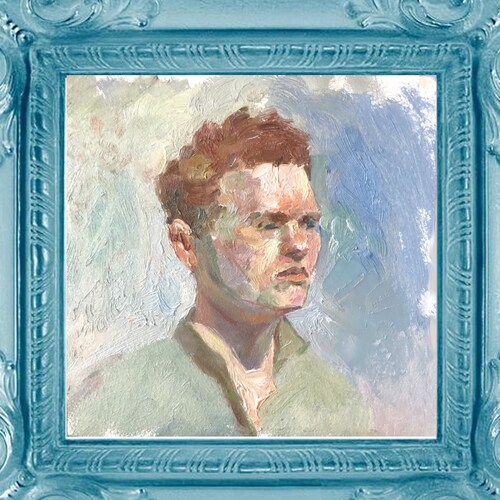 Ginger Boy Oil Portrait Impressionism Wall Art shops Original Painting People Portrait Comtemporary Colorful Boy by AGA