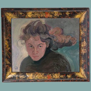 Bruxa do Trovão Retrato a Óleo Pintura Original Arte de Parede Contemporânea Simbolismo Arte Impressionismo Obra de Arte Retrato Feminino por AGA