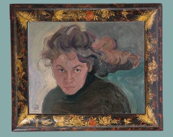 Witch of Thunder Oil Portrait Original Painting Contemporary Wall Art Symbolism Art Impressionism Artwork Female Portrait by AGA