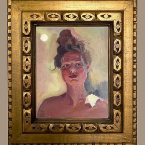 Tropical Female Portrait Original Painting Modern Wall Art Beach Artwork Beautiful Girl Impressionism Wall Art by AGA