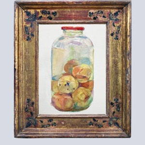 Flasche Aquarell Malerei Essen Wand Kunst Obst Aquarell Illustration Küche Wand Kunst Bauernhaus Kunstwerk von AGA