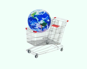 Earth Digital Print Eco Print t-Shirt Designer Eco Bag Print Blue Planet  Conceptual Art Cosmic Poster Cup Drawing AGA