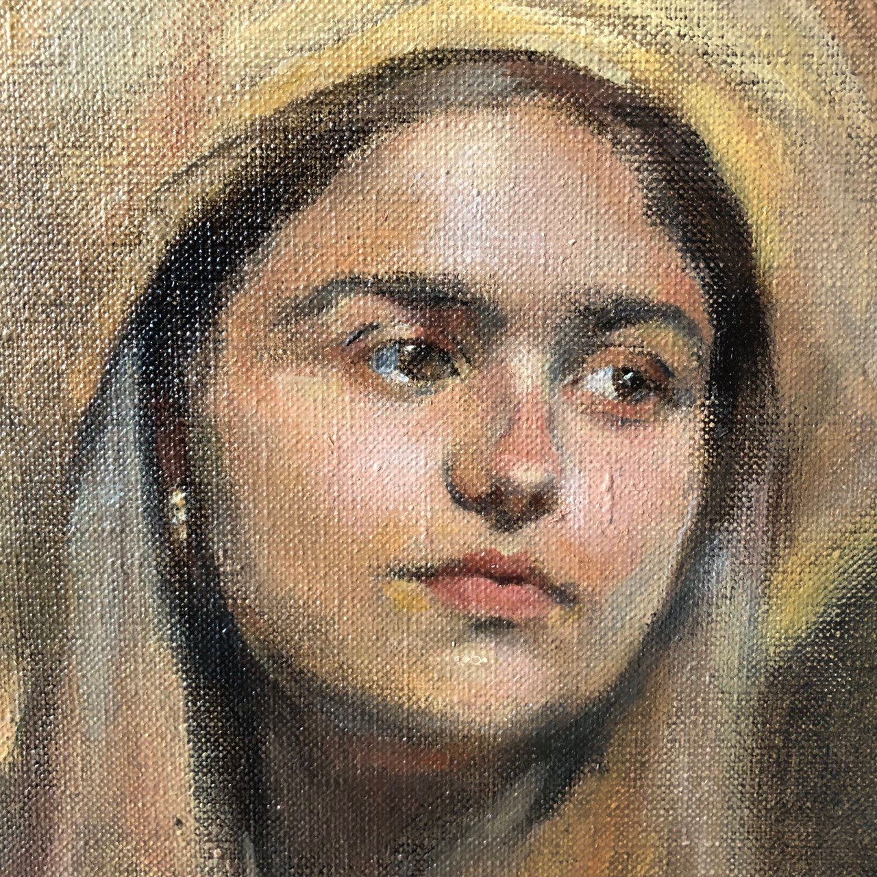 Woman in a Straw Hat Oil Portrait Original Painting Beautiful Etsy