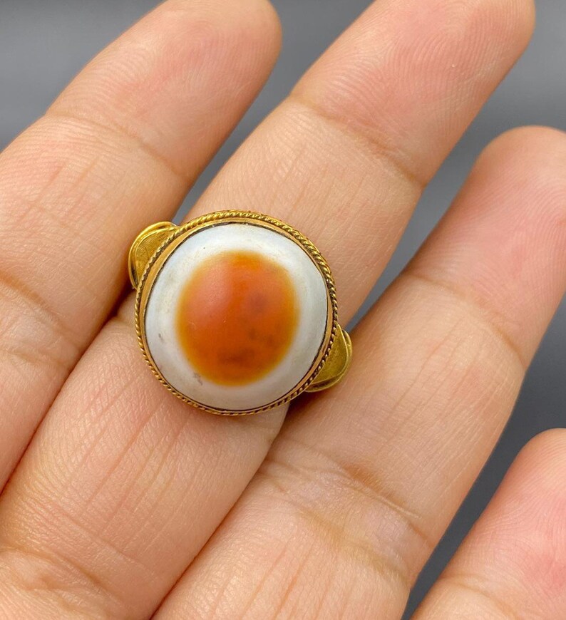 Beautiful orange white color very old ancient suleimani aqeeq 1 Beautiful orange white color very old ancient suleimani aqeeq 1