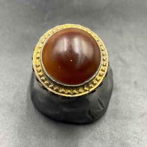 Old antique Afghan silver ring natural agate vintage ring aqeeq