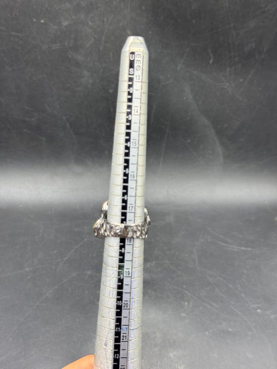 Excellence genuine solid silver turquoise ring ha… - image 4