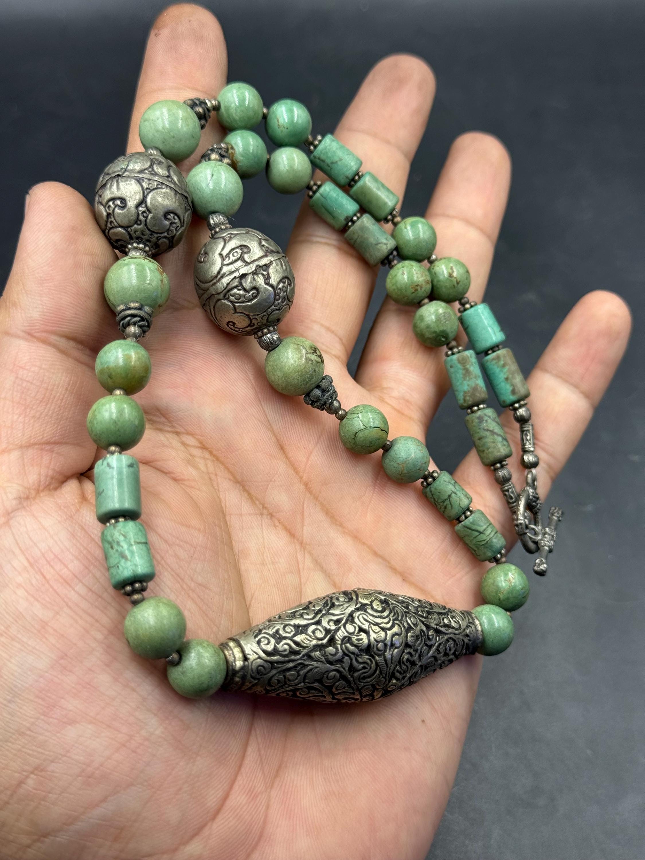【a-70】　Old new Tibetan style necklace Old Tibetan Buddhist Mandala Pendant, Spiritual necklace