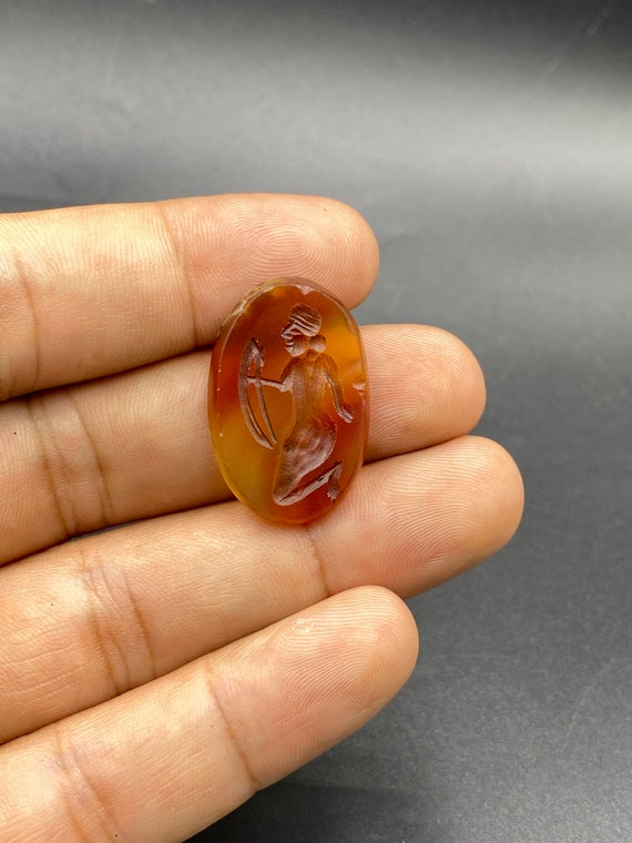 Very unique old Ancient agate stone signet caboch… - image 1