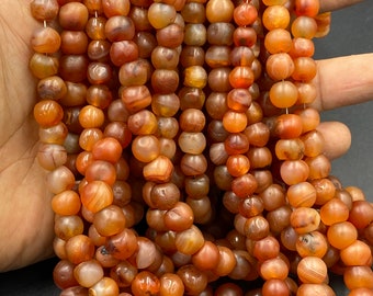 10 strand beautiful natural old carnelian beads necklace Tibetan unique