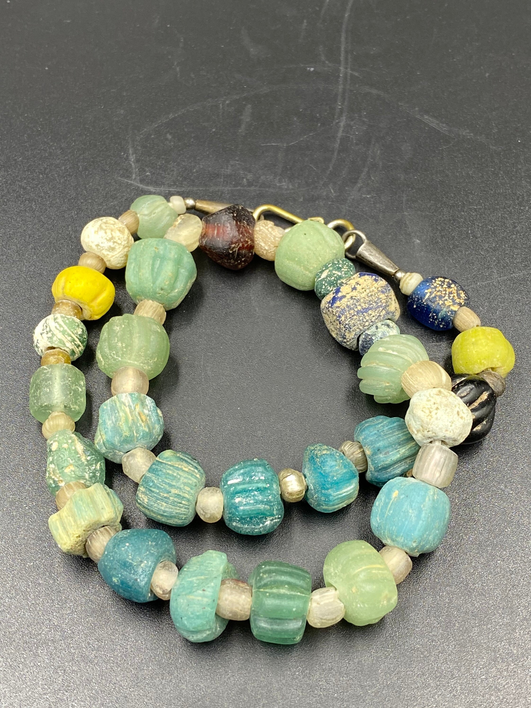 Rareancient Roman Glass Beaded Necklace With Unique Etsy