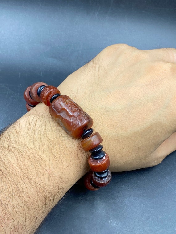 Very beautiful old antique natural carnelian bead… - image 2