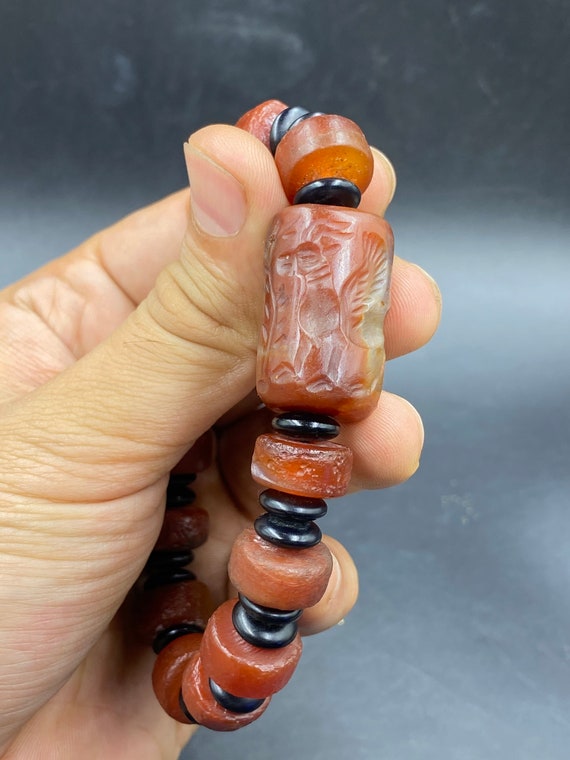 Very beautiful old antique natural carnelian bead… - image 6