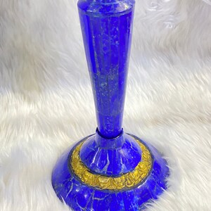 Very beautiful high quality natural lapis lazuli stone handmade candle holder decor from Afghanistan image 5