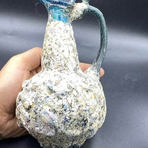 Wonderful old ancient Roman glass bottle with beautiful patina good condition