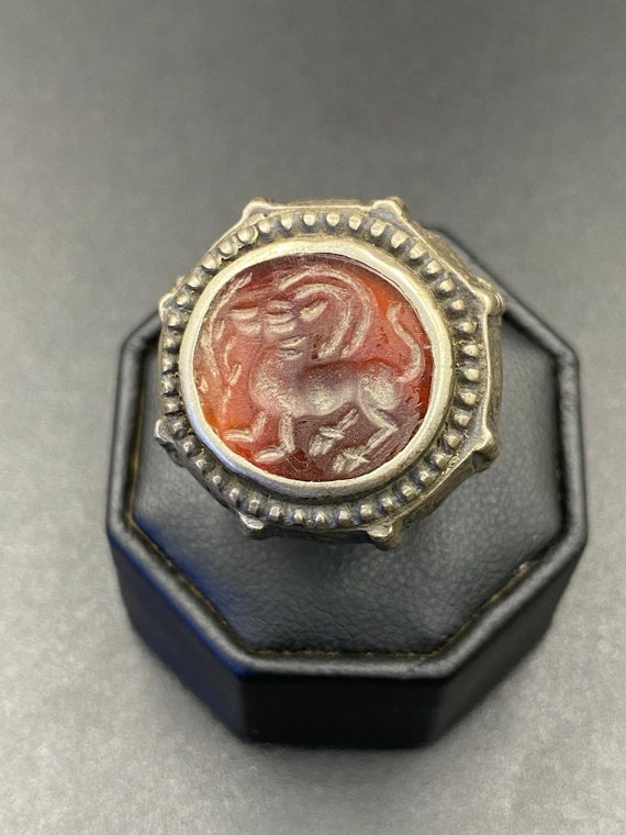 Ancient Rare !!! Carnelian intaglio indo-Greek lo… - image 1