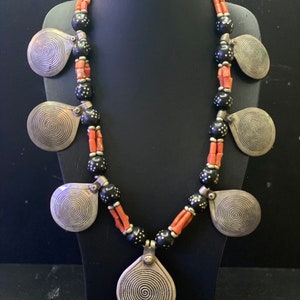 Antique Berber necklace from Morocco,Berber silver necklace,Berber necklaces,Moroccan jewelry