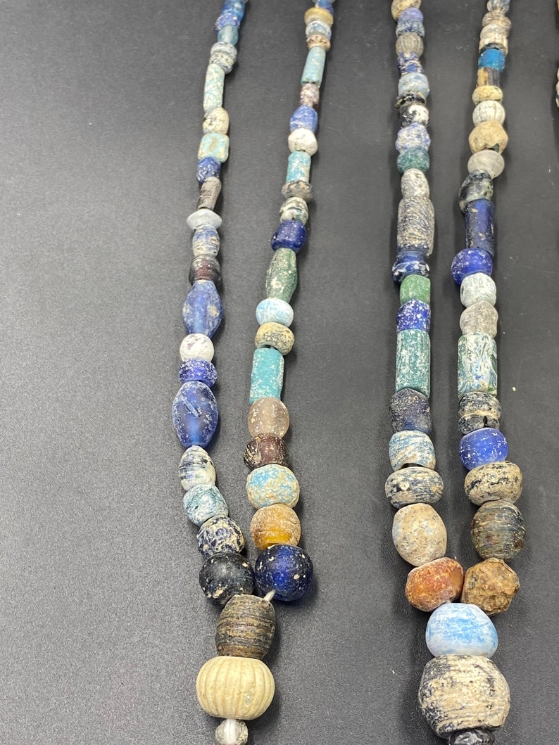 3000 Year Old Ancient Roman Glass Beaded Necklace With Unique - Etsy