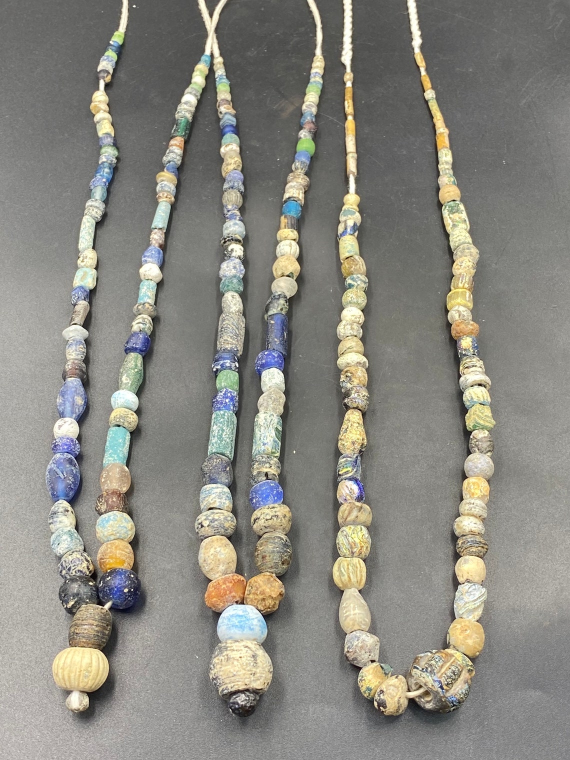 3000 Year Old Ancient Roman Glass Beaded Necklace With Unique - Etsy
