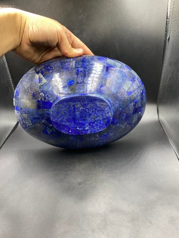 Stunning Royal Blue Color Natural Oval Shape Lapis Lazuli Bowl From Afghanistan Etsy UK
