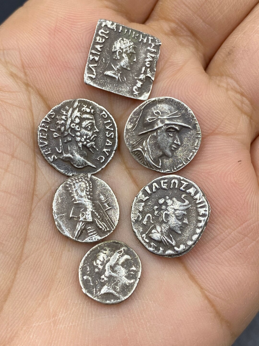 Ancient Silver Coin Lot: Unique Collectible Set (6 Piece) - Etsy