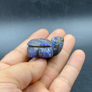 Very beautiful old antique natural lapis lazuli stone turtle decoration