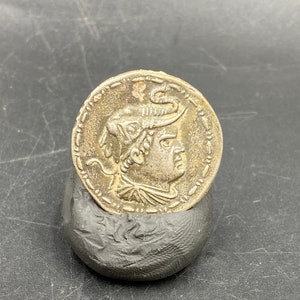 Wonderful old ancient genuine Greek silver coin