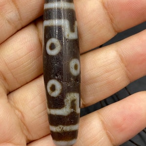 Antike 7 Augen Dzi Perle: Patina Amulett