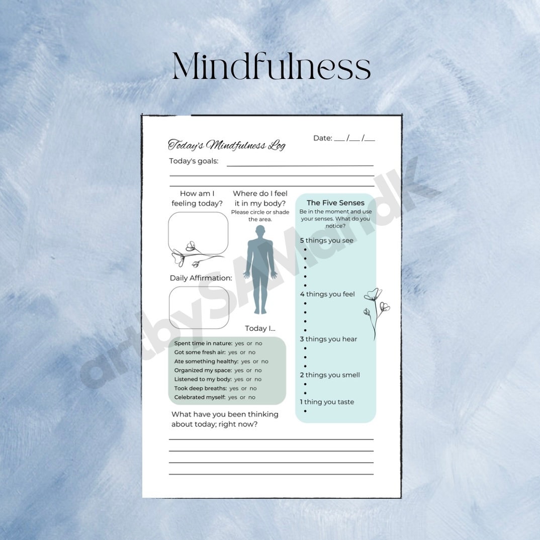 Daily Mental Health Check-in (x5) • Mental Health Journal • Journal ...