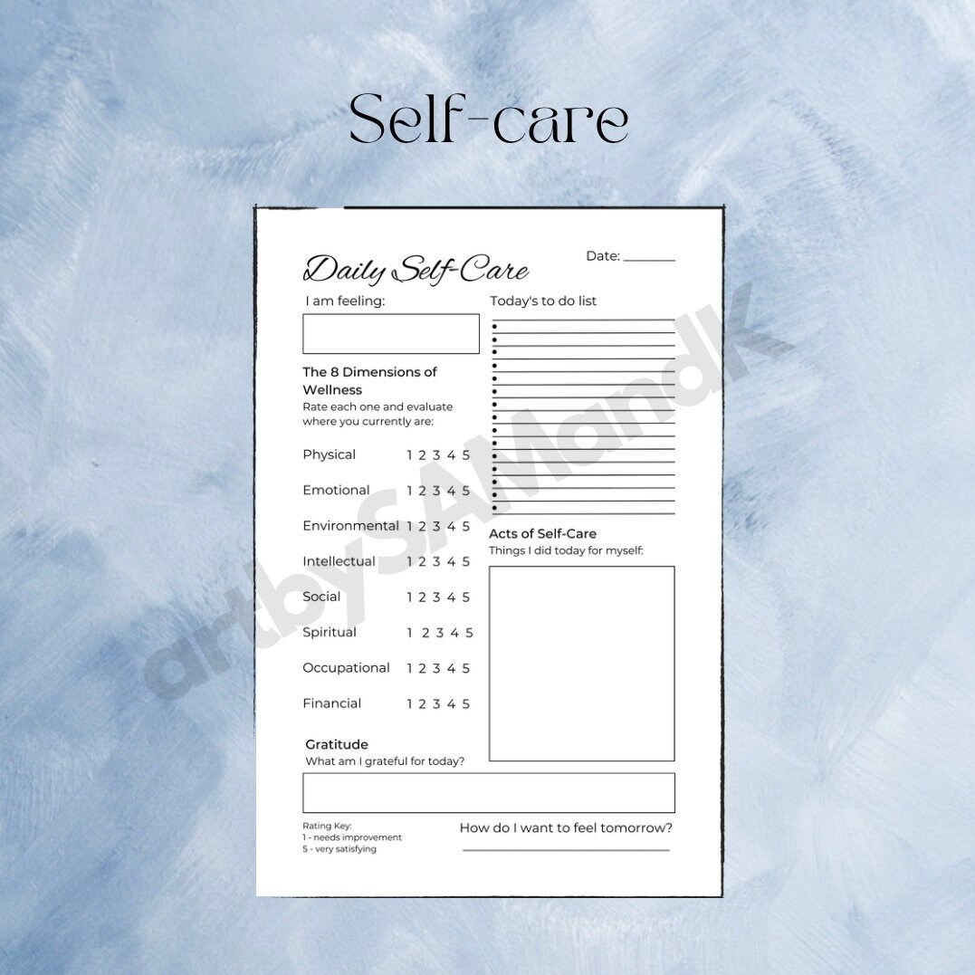 Daily Mental Health Check-in (x5) • Mental Health Journal • Journal ...