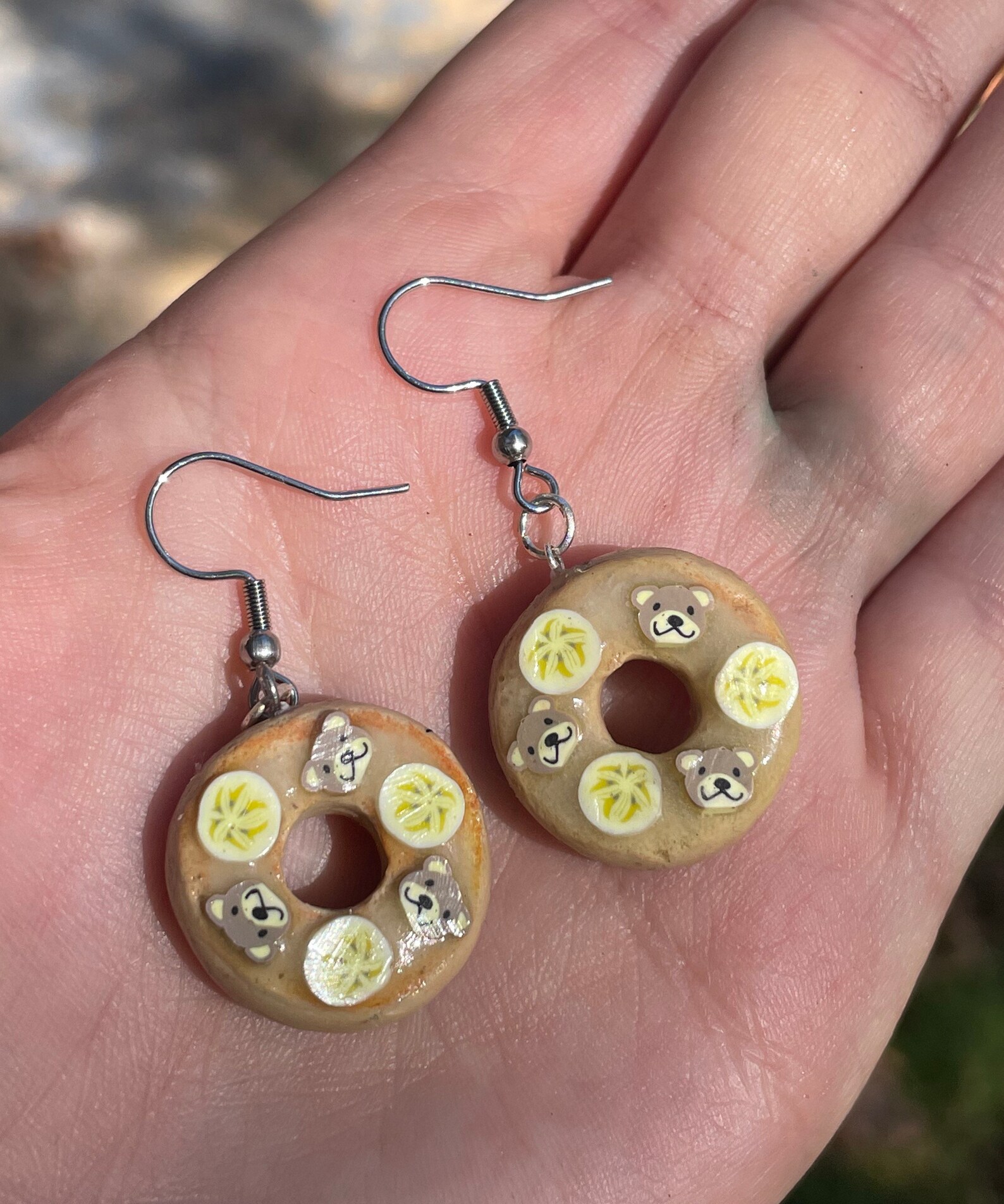 Animal Bagel Earrings Etsy