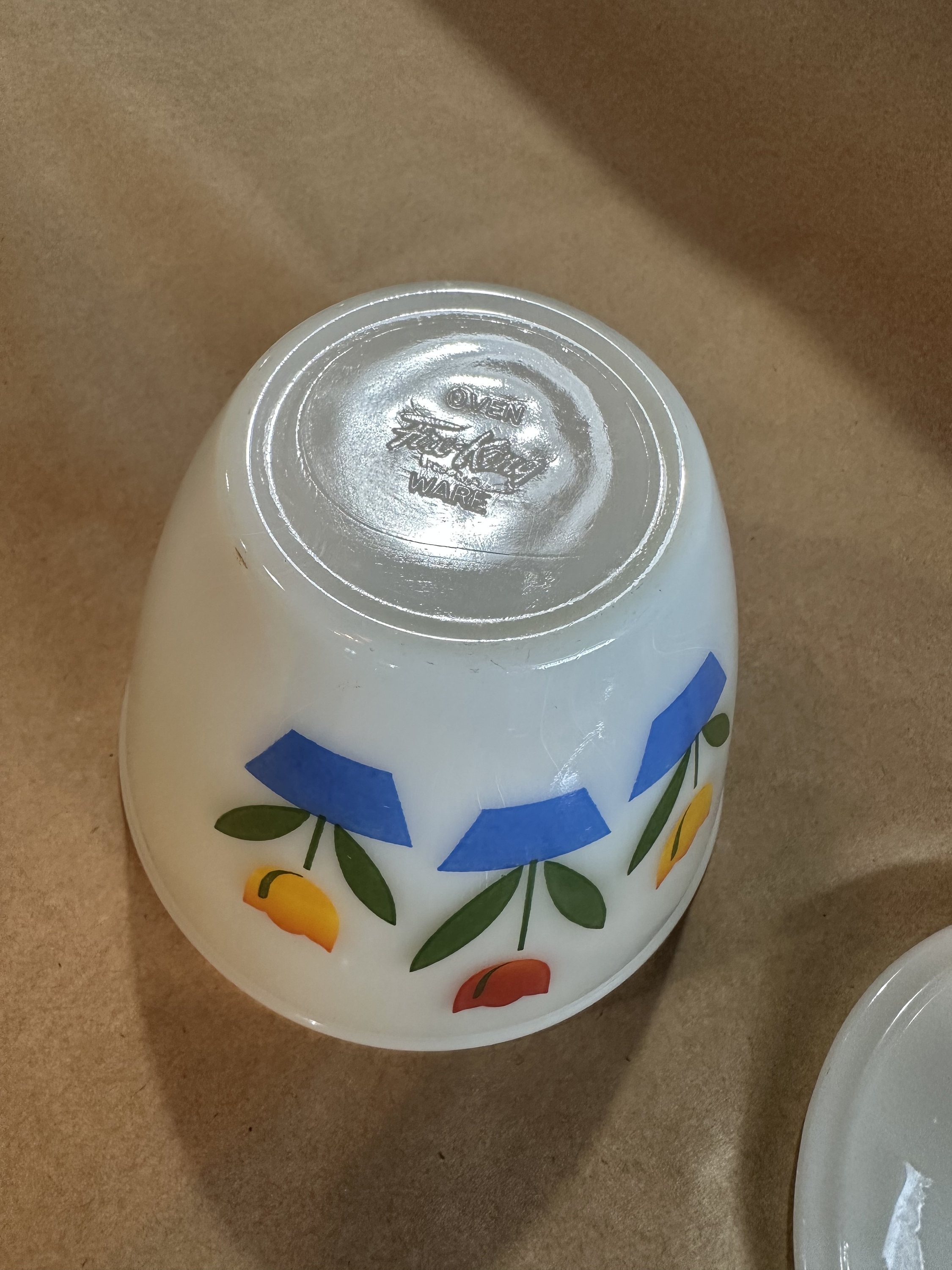 Vintage Fire King Tulip Grease Jar Etsy