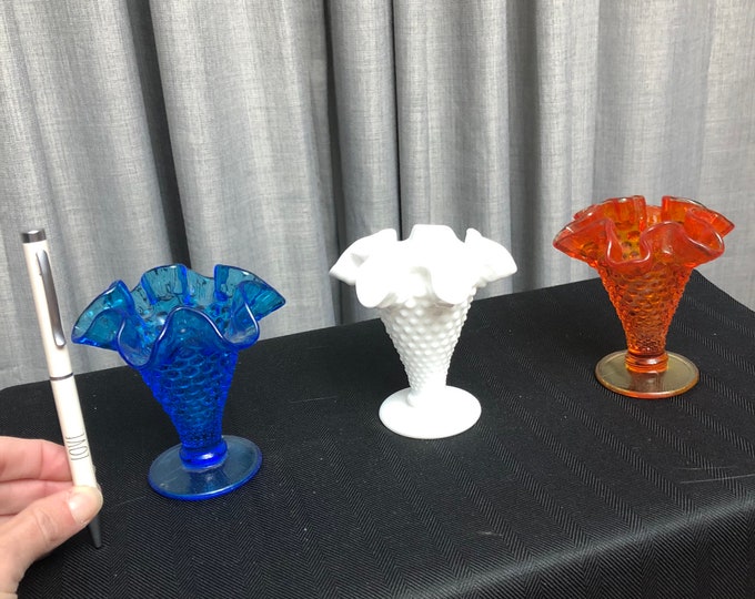 Vintage Hobnail Dishes. Set of 3. Etsy